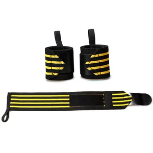 Power Lifting Wrist Support Band Wraps for Weightlifting Stabilizer Grip for Right and Left Hand with Thumb Hooks