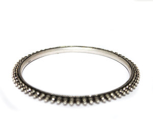 Brazaletes tradicionales oxidados de Plata de Ley 925 para mujer Brazaletes de plata oxidada para boda o trajes étnicos para venta al por mayor - Product Image 5