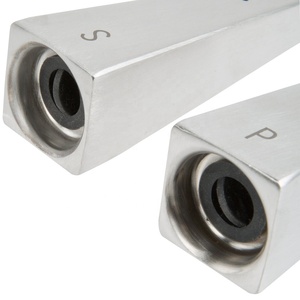 Elegant Virgin Crafts Stainless Steel Pyramid <b>Shakers</b> Natural Silver Spice Tools for <b>Salt</b> and <b>Pepper</b> for Gift Purpose - Product Image 3