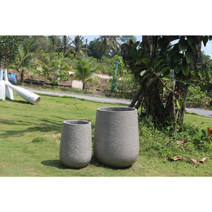 Meilleure vente de grands pots de jardinière en béton GRC pour la décoration de jardin extérieur - Product Image 2
