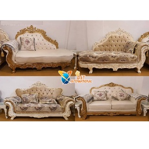 Chaise longue moderne en teck pour salon, décoration intérieure, élégante, deux places, avec couleur personnalisée et design durable - Product Image 1