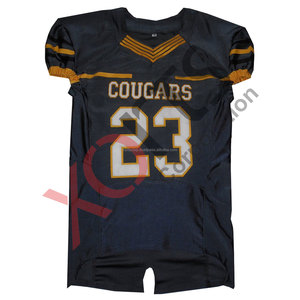 Maillot de football américain personnalisé pour adulte, respirant, noir, jaune, or, camouflage, grande taille, avec logo sublimé - Product Image 3