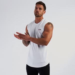 Camiseta sin mangas cómoda con dobladillo redondo para hombre, ropa activa personalizada, nueva moda - Product Image 4