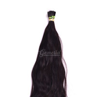 Extensiones de Cabello I-Tip Tyagi 100% Virgen Remy con Cutícula Alineada, Doble Trama, Ondulado Natural Indio, Grado Superior Premium