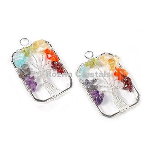 Best Deal on Chakra <b>Tree</b> Of Life Rectangle facets Pendant | Shop for Chakra <b>Tree</b> Of Life Rectangle facets Pendant - Product Image 1