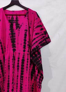 Robe longue à teinture par nouage pour femme, caftan tendance, modèle, vente en gros - Product Image 4