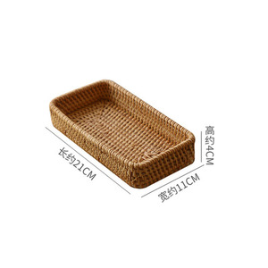 good quality handmade Fast Delivery Vintage Style Handicraft tiered tray decorative wooden rattan basket storage for wedding