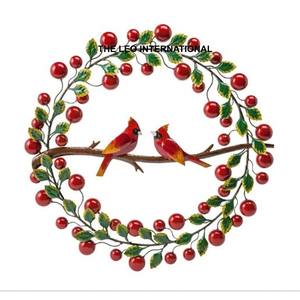 Couronne de Noël en forme d'oiseau volant, design très luxueux, accessoires suspendus multicolores, support de couronne - Product Image 1