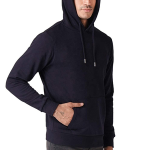 Venta al por mayor Premium hombres 100% algodón polar pulóver con capucha cálido invierno pulóver logotipo personalizado impresión bordado patrón sólido - Product Image 4