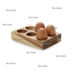 Wooden <b>Egg</b> <b>Storage</b> Serving Tray With Handle Home Hotel And Restaurant Kitchenware Tools <b>Egg</b> Tray Holder In India - Product Image 5