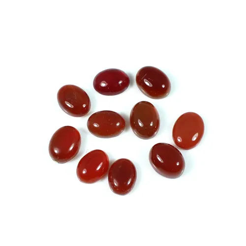 Natural Red Onyx Gemstone Oval Cabochon 6x8mm 1.70 Cts