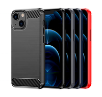 Fabrication d'étuis de téléphone en fibre de carbone, coque de téléphone en TPU givrée pour iPhone 13, coque antichoc pour iPhone 14 Pro