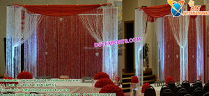 Decoraciones modernas para Bodas de Fiji, la mejor ceremonia hindú, Mandap de cristal de fibra, espiral dorada para bodas, Mandap en espiral de cristal - Product Image 3