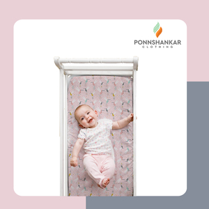 Custom 100% Cotton Muslin Baby Fitted Crib Sheet - Product Image 4