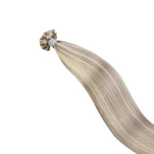 Extensión de cabello de punta plana, cutículas completas de fondo grueso, doble estiramiento, material 100% ruso - Product Image 1