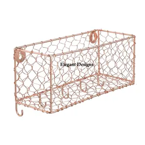 Iron Wire Mesh Wall Mounted Basket Home Hotel Restaurant Ware Designer Basket Excellent Quality Heavy Duty Best Wall Basket