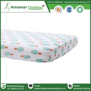 100% Organic Cotton Customized Crib Sheet Bedding with Customized <b>Pattern</b> with Private logo Label and Packaging - Product Image 2