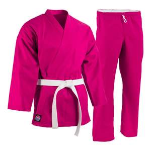 Traje de artes marciales para adultos Pink Karate Gi 100% poliéster algodón - Product Image 4