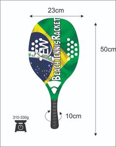 Raquetas de Tenis Playa y Raquetas de Pádel Personalizadas con Logotipos y Combinaciones de Colores 310-330g 50cm - Product Image 4