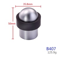 Penahan Pintu Geser Silinder Gaya Modern Berbahan Krom Satin dengan Karet untuk Hotel HOWTOOL B407-BSC Buatan Taiwan