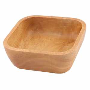 Ensaladera cuadrada de madera hecha a mano Diseño elegante y duradero para servir frutas Ensaladas y aperitivos en casa - Product Image 1
