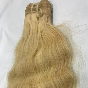 Extensions de cheveux humains vierges de Temple de qualité supérieure 613 couleur blonde mélangée avec du rose sans perte ni enchevêtrement - Product Image 1