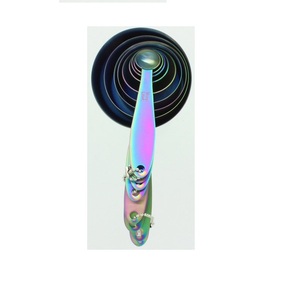 Tasses et cuillères à mesurer PVD arc-en-ciel vibrant en acier inoxydable avec poignée gravée pour la cuisson et l'utilisation au bar - Product Image 3