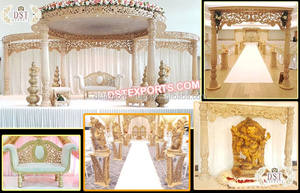 Impresionante Mandap de Boda con Pilares de Elefante, Mandap de Boda con Pilares de Elefante de Diseño, Elegante Mandap de Boda Indio con Pilares de Elefante, Chicago - Product Image 3