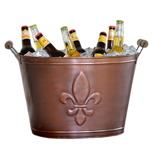 Supper Coffee Hammered Wine Cooler <b>Bucket</b> With Metal Handle <b>Ice</b> <b>Bucket</b> <b>Drinks</b> Holder Wine Basket - Product Image 5