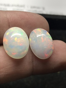 Opale d'Éthiopie naturelle, cabochon lisse, pierre précieuse en vrac, qualité supérieure, opale Welo polie, pierre pour bijoux, opales en gros - Product Image 5