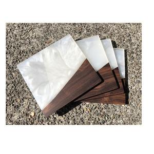 5 sous-verres à vin en bois de noyer noir, et en résine, pour cuisine et Table de Table, accessoires, tapis et plateaux, vente en gros - Product Image 1