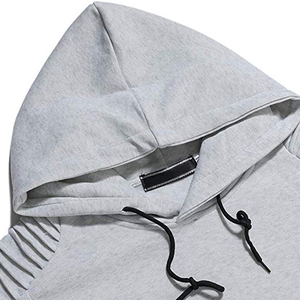 2025 OEM fabricant décontracté solide gris hommes polaire sweats à capuche confortable hiver nouveau Design avec Logo personnalisé en gros - Product Image 3