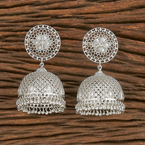 ต่างหู Jhumki โบราณชุบโรเดียม206916 - Product Image 2