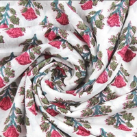 Prix d'usine vente en gros indien fait à la main bloc imprimé vêtements d'été femmes Kaftan peignoir culotte robe occidentale tissu Textile