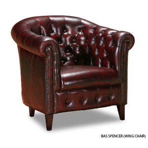 Chesterfield Tub Chair Sofa BAS SPENCER Living Room Set Classical Modern Furniture Genuine Leather Luxurious Elegant High - Product Image 1