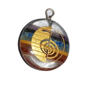 Obtenga Chakra Bonded Choko Reiki de Buena Calidad con Colgante de Corazón de Cristal: Chakra Bonded Choko Reiki con Corazón de Cristal en Venta - Product Image 1