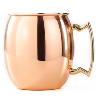 Tasses élégantes en cuivre Moscow Mule avec cuillère Outil de barre en acier inoxydable Fabriqué et exporté par des tasses en cuivre Élégant
