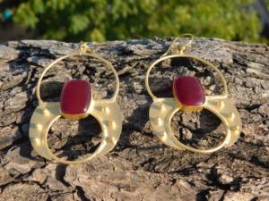 Trending handmade light weight hook Brass Earrings for girls and women - Product Image 6