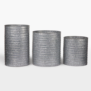 Articles de jardin ronds bruns de style antique moderne Pot de fleurs au design classique Décoration de bureau de haute qualité pour la maison Grande taille - Product Image 5