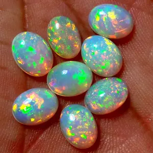 "10X12mm Oval Alami Opal Etiopia" Harga Pabrik Grosir Kualitas Tinggi Batu Permata Longgar | WELO Alami OPAL Etiopia |