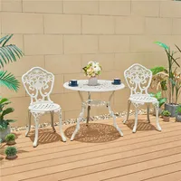 Avrupa tarzı açık 3 adet mobilya cast alüminyum sandalye bistro veranda seti kahve masası ve sandalye seti kd bahçe seti
