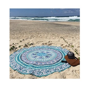 Serviettes de plage 100% coton biologique multicolore avec certificat Gots Ensemble de serviettes de nettoyage gaufrées à séchage rapide avec logo personnalisé pour l'extérieur - Product Image 2