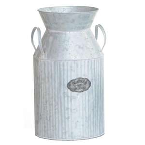 Variedad exclusiva Florero de piso galvanizado Tamaño personalizado Hecho a mano Ecológico Fancy Milk Can India Flor decorativa con estilo - Product Image 3