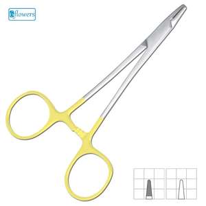 Base manuelle de porte-aiguilles d'acier inoxydable de Micro Derf des instruments chirurgicaux - Product Image 2