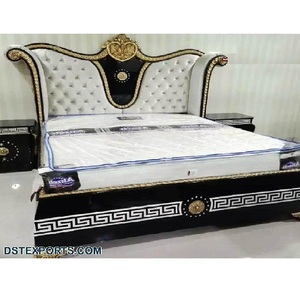 <b>Royal</b> Home Furniture French Style <b>Bed</b> French Style Luxury Bedroom Furniture Latest Antique Style <b>Royal</b> Black <b>Beds</b> - Product Image 1