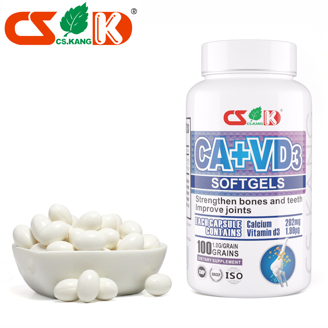 Wholesale price complex vitamin d3 calcium soft capsules with customized label bottle