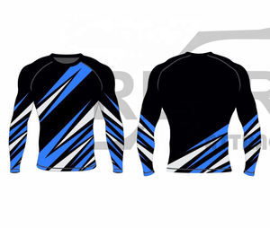 Camisas Rash Guard personalizadas en blanco para hombre sublimadas Rash Guard mejor calidad Rosa mujeres negro amarillo verde Surf tendencia XXL azul - Product Image 1