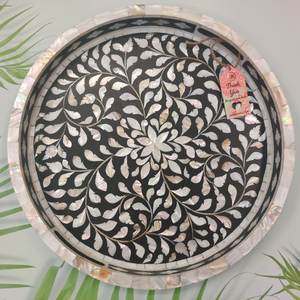 ไม้ถูพื้นไม้สีขาวแบบฝังสำหรับงานหัตถกรรมถาดสำหรับห้องครัวตกแต่งบ้านด้วยงานฝีมือ - Product Image 2