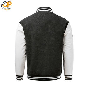 Chaquetas universitarias de lana de alta calidad para hombres con manga larga con estampado de letras Entrega rápida para el invierno - Product Image 2