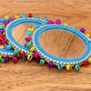 High QualityLuxury Wall Hanging Macrame Mirror Color Full Handmade Wool Making <b>Winter</b> <b>Decoration</b> - Product Image 1